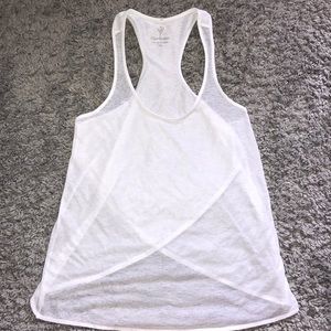 Cozy Orange white yoga/workout top